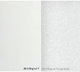 PHÂN BIỆT ĐÁ TRẮNG SỨ Ý VÀ ĐÁ TRẮNG SỨ TRUNG QUỐC