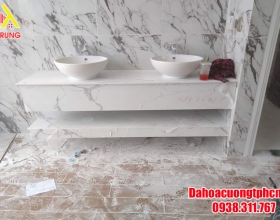 Thi Công Ốp Lavabo Đá Hoa Cương